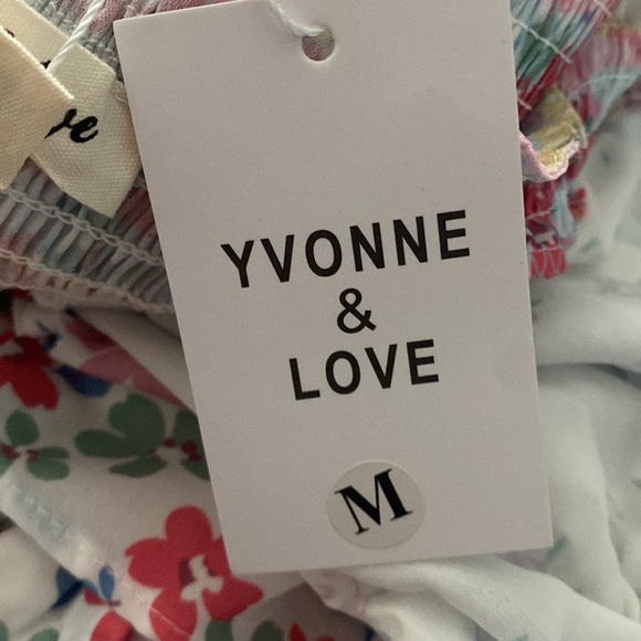 Mixed Floral Print Party Dress with Puffed Sleeves and smocked Square Neck - Picture 5 of 5